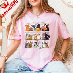 Warriors Cats Cartoon Print Unisex Cotton T-Shirt Summer Casual Top for Men Women Asual Crew Neck Short Sleeve