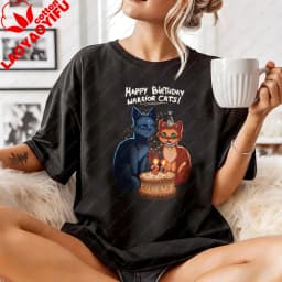 Warriors Cats Cartoon Print Unisex Cotton T-Shirt Summer Casual Top for Men Women Asual Crew Neck Short Sleeve