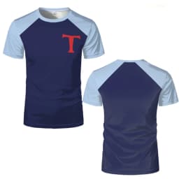 Tsubasa LENDERS 3D Print Sport Quick-dry Breathable Tshirt Men Outdoor Football Jersey Fan Cosplay Parent-child Short Sleeve Top