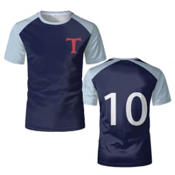 Tsubasa LENDERS 3D Print Sport Quick-dry Breathable Tshirt Men Outdoor Football Jersey Fan Cosplay Parent-child Short Sleeve Top