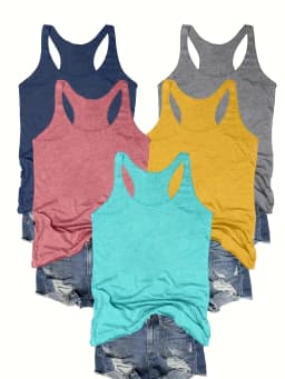Spring and Summer Comfortable Round-Neck Casual Tops, Sleeveless Tops | Elastic Fabric, Summer Vest