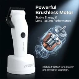 JUCAI Mini Candy Professional Hair Clipper for Men 7200RPM Brushless Motor Phantecho DLCBlade Base Charger Haircut Machine