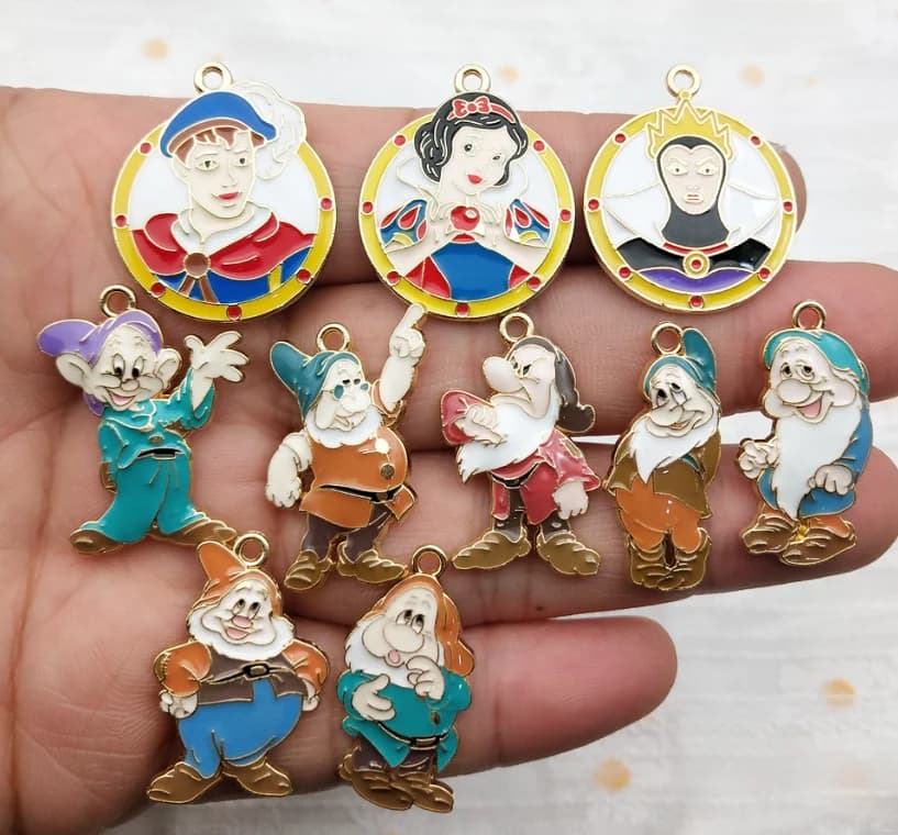 10pcs Enamel Charms Pendants for Jewelry Making Necklaces Earrings Braceltes DIY Crafts Gif