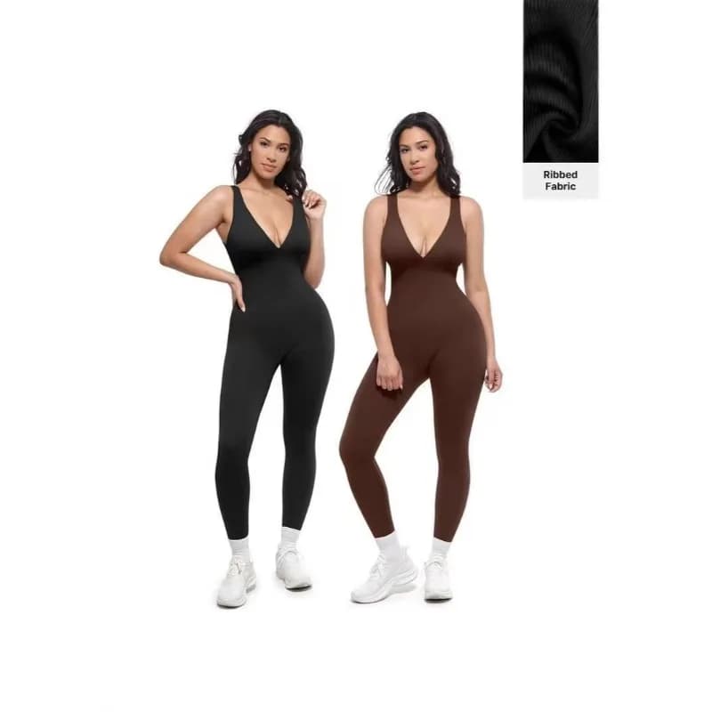 Cross shoulder strap pants jumpsuit yoga suit fitness suit threaded jumpsuit seamless exercise quick drying yoga jumpsuit