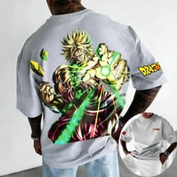 Dragon Ball Z Men's and Women's T-Shirts Broly Anime Tee 2026 Summer New Men's and Women's Short Sleeves Breathable T-shirts