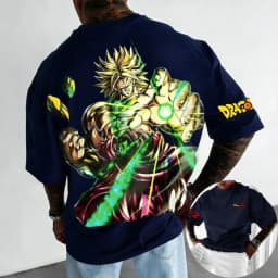 Dragon Ball Z Men's and Women's T-Shirts Broly Anime Tee 2026 Summer New Men's and Women's Short Sleeves Breathable T-shirts