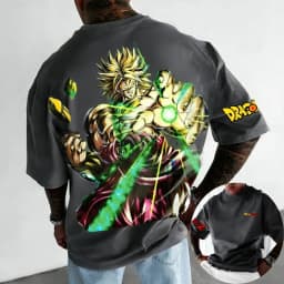 Dragon Ball Z Men's and Women's T-Shirts Broly Anime Tee 2026 Summer New Men's and Women's Short Sleeves Breathable T-shirts