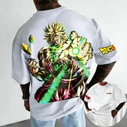 Dragon Ball Z Men's and Women's T-Shirts Broly Anime Tee 2026 Summer New Men's and Women's Short Sleeves Breathable T-shirts