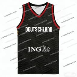 2026 New Arrival German Basketball Vest, German Men's Basketball Jersey Vest Kids Basketball Training Apparel Special Jersey Set
