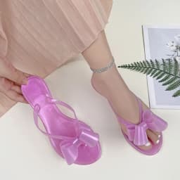 New Wowen Jelly Bowt Sandals Flat Slippers Fashion Plastic Summer Shoes Girl Flip-flops Non-slip Light Home Going Out Slippers