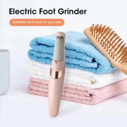 Portable USB Electric Pedicure Grinder with 2 Removable Roller Heads Callus Dead Skin Remover Auto Foot File