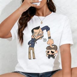 The Pitt Graphic Tee Funny Doctor Character Design Casual Tops Classics Portrait Slim Tshirt Trend Cute Kawaii Clothes for Women
