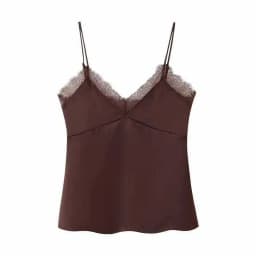 Women Sexy Sling Tops Chic patchwork Sleeveless V-Neck Fashion Backless Lace Tops 2026 Beach Camis Female Outfits Tees Blouse