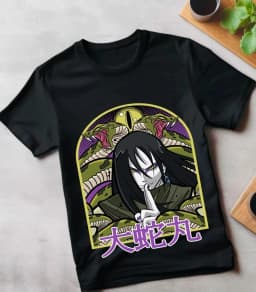 Naruto Kakashi Hashirama Orochimaru Anime Printed T-shirt Men's Summer Loose, Casual, Breathable Family Outfit Short Sleeve