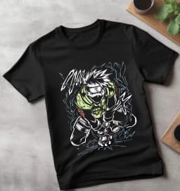 Naruto Kakashi Hashirama Orochimaru Anime Printed T-shirt Men's Summer Loose, Casual, Breathable Family Outfit Short Sleeve