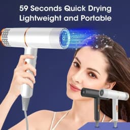 Professional Negative Ionic Hair Dryer Strong Wind Salon Grade Hot & Cold Air Hammer Blower Electric Hair Dryer