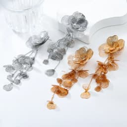 Summer New Women's Luxury Alloy Flower Multi Layer Flower Earrings