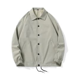 Spring Autumn Man Jacket Turn Down Collar Pocket Business Casual Male Coat Single-breasted Loose Windproof Men Short Windbreaker