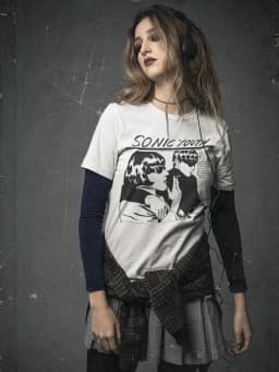 SONIC YOUTH Sonic Youth Band Rock Punk Casual T-Shirt Men's and Women's Luxury Band Brand Top