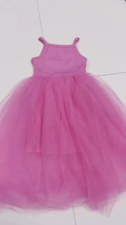 Girl's Chiffon Ball Gown Dress with Rose-Pink Halter, Fashionable and Cool, Sweet Birthday Party, Summer