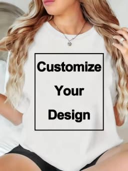 Customized T-shirts With Warm Photos Of Family Members Short Sleeve O-neck DIY Personality Design All Over Print T Shirts