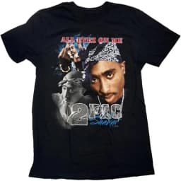 2Pac All Eyez on Me Graphic T-Shirt for Men Women, 100% Cotton Vintage Hip Hop Print Tee, Crew Neck Short Sleeve Unisex Str