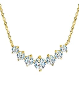 Luxury Elegant 1.7ct Moissanite Necklace for Woman Diamond Pendant Plated Platinum Engagement Wedding Jewely New