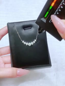 Luxury Elegant 1.7ct Moissanite Necklace for Woman Diamond Pendant Plated Platinum Engagement Wedding Jewely New