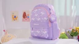 Nylon Backpack for Girls with Coin Purse, Preschool Bag, Lightweight  School Bag for Kids Age 2-6