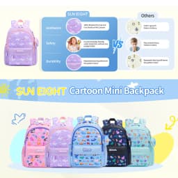 Nylon Backpack for Girls with Coin Purse, Preschool Bag, Lightweight  School Bag for Kids Age 2-6