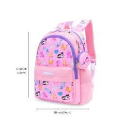 Nylon Backpack for Girls with Coin Purse, Preschool Bag, Lightweight  School Bag for Kids Age 2-6
