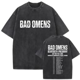 Washed Vintage Bad Omens Do You Feel Love Tour 2026 Men Women T-shirt Summer Retro Rock Streetwear Gothic Metal Style T-shirts