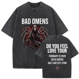 Washed Vintage Bad Omens Do You Feel Love Tour 2026 Men Women T-shirt Summer Retro Rock Streetwear Gothic Metal Style T-shirts