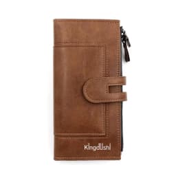Luxury Fashion PU Leather Long Wallet Women's Slim Clutch Purse with Zipper Coin Pocket for Designer Style Elegant Daily Use