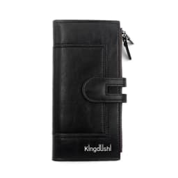 Luxury Fashion PU Leather Long Wallet Women's Slim Clutch Purse with Zipper Coin Pocket for Designer Style Elegant Daily Use