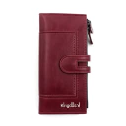 Luxury Fashion PU Leather Long Wallet Women's Slim Clutch Purse with Zipper Coin Pocket for Designer Style Elegant Daily Use