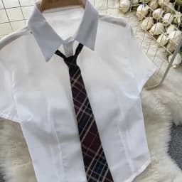 Plaid JK Uniform Short Sleeve Blouse And Pleated Skirt Set Women Sexy Comfortable Uniform Suit Female Clothing New