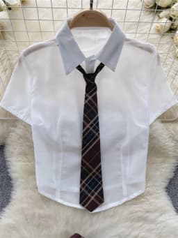 Plaid JK Uniform Short Sleeve Blouse And Pleated Skirt Set Women Sexy Comfortable Uniform Suit Female Clothing New