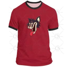Crazy Cat Smiling Psycho T-Shirt Patrick Hockstetter Character T-Shirt High Quality Casual Tee Summer Men'S Women'S T-Shirts