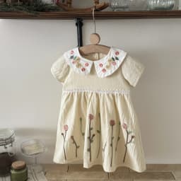 Summer New Girls Infant Floral Embroidery Dress Breathable Baby Princess Dress 0-3 Years Cute Short Sleeve Dress
