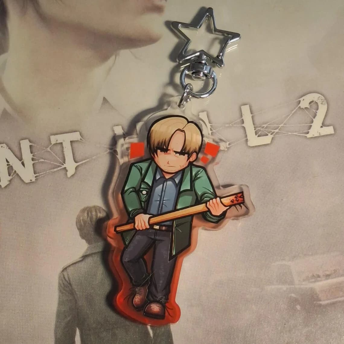 Silent Hill 2 Keychain James Sunderland Collectible Gaming Keyring for Fans