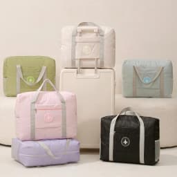 Fashion Solid Color Foldable Travel Duffel Bag Large Capacity Waterproof Oxford Cloth Luggage Storage for Sports And Travel