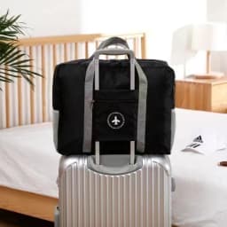Fashion Solid Color Foldable Travel Duffel Bag Large Capacity Waterproof Oxford Cloth Luggage Storage for Sports And Travel