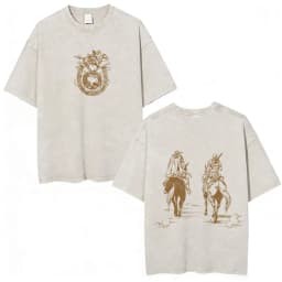 Anime Jojo Bizarre Adventure STEEL BALL RUN Manga Vintage Acid Washed T Shirt Men Women Casual Short Sleeves T-shirt Streetwear