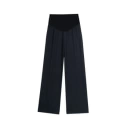 Summer Ice Silk Maternity Wide Leg Pants Loose Pleated Nine Points Thin Cool Comfortable for Pregnant Women