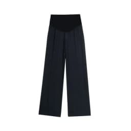 Summer Ice Silk Maternity Wide Leg Pants Loose Pleated Nine Points Thin Cool Comfortable for Pregnant Women
