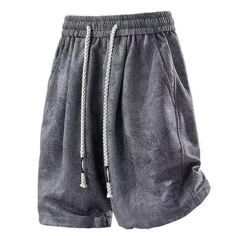 Men's Tie-dye Jacquard Shorts Streetwear Wide-leg Casual Drawstring Five-point Pants American Type Sport Oversize Couple Shorts