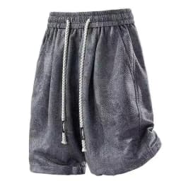 Men's Tie-dye Jacquard Shorts Streetwear Wide-leg Casual Drawstring Five-point Pants American Type Sport Oversize Couple Shorts