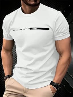 Simple Letter 3D Printed Sports Quick-dry Breatha MenT-Shirt Outdoor Street Harajuku Y2K Casual Fashion Summer Short Sleeve top