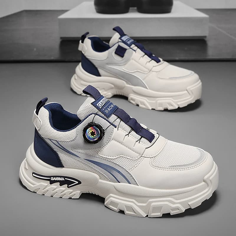 2026 Spring New Sports Shoes for Men, Thick-Soled Sports Korean Style Casual Dad Shoes, Breathable Low-Top Running Shoes, Versatile